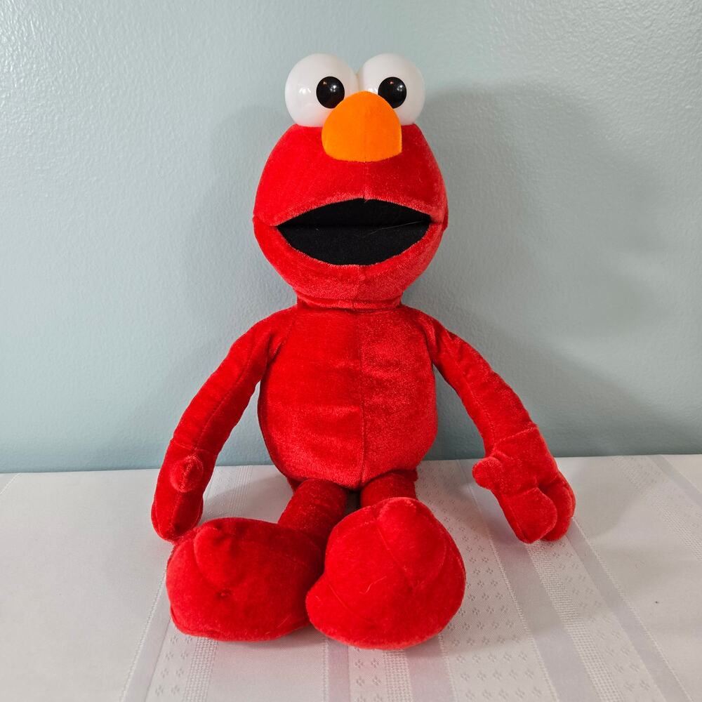 Sesame Street 18" Elmo Plush Smooth Velvety Feel Stuffed Animal NANCO 2004